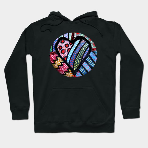 Heart in Patterns by LowEndGraphics Hoodie by LowEndGraphics